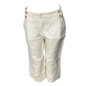 Giorgio Armani Cream Straight Leg Pants